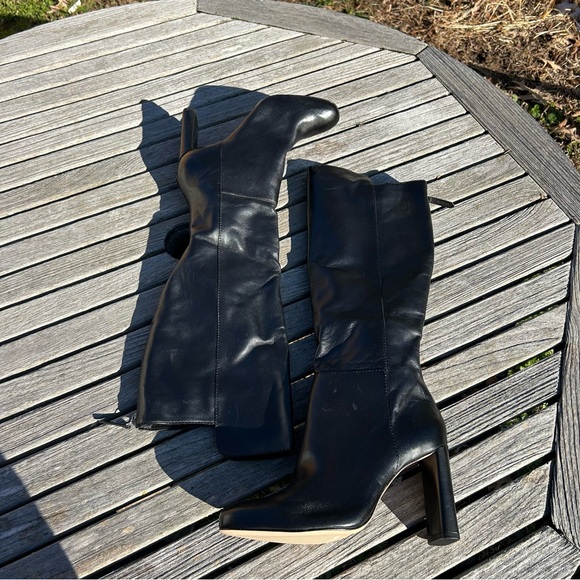 Schutz Women's knee high black leather boots size 9 - Picture 7 of 9